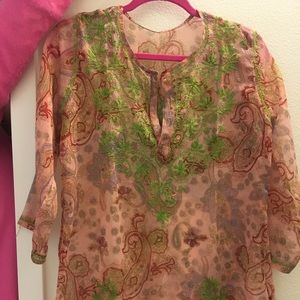 India Handmade Transparent top